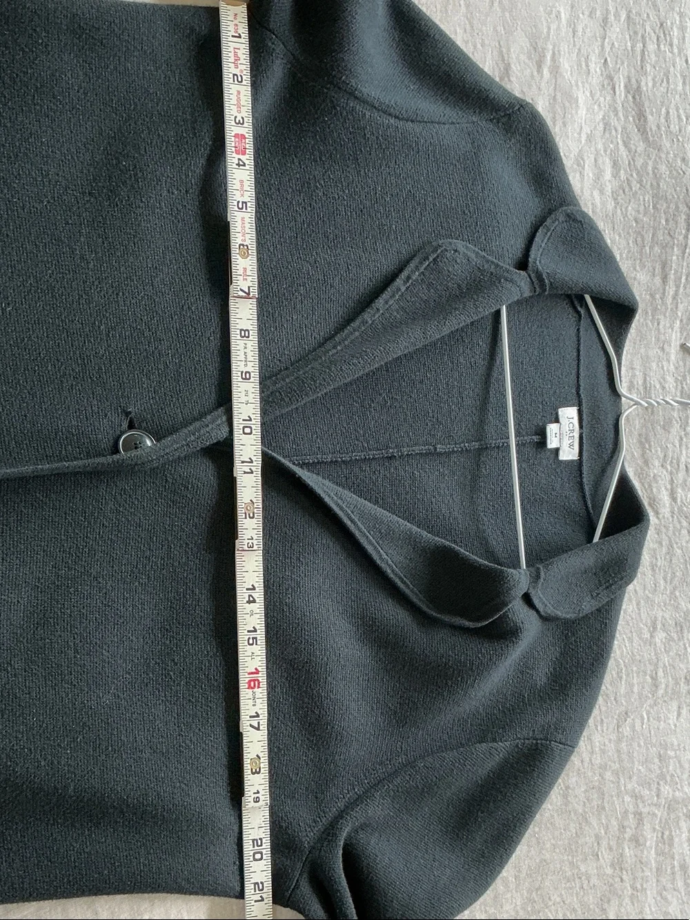 J. Crew Black Classic Knit blazer with Classic Button Front